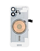Clear Back Glass with Frame and Wireless NFC Charging Flex and MagSafe Magnet for iPhone 17 (NO LOGO) (MIST BLUE)