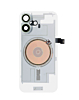 Clear Back Glass with Frame and Wireless NFC Charging Flex and MagSafe Magnet for iPhone 17 (NO LOGO) (SAGE)