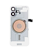 Clear Back Glass with Frame and Wireless NFC Charging Flex and MagSafe Magnet for iPhone 17 (NO LOGO) (LAVENDER)