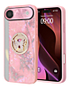 Luxury Diamond Shiny Cases with Butterfly Ring - PINK for iPhone 17 Pro (Only Ground Shipping)