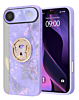 Luxury Diamond Shiny Cases with Butterfly Ring - PURPLE for iPhone 17 Pro (Only Ground Shipping)