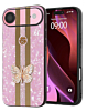 Luxury Diamond Shiny Cases with Butterfly Design - PURPLE for iPhone 17 Pro (Only Ground Shipping)