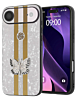 Luxury Diamond Shiny Cases with Butterfly Design - WHITE for iPhone 17 Pro (Only Ground Shipping)