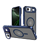 Slim Transparent Camera Stand Case with Wireless Charging - NAVY BLUE for iPhone Air (Only Ground Shipping)