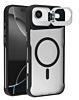 Matte Transparent Camera Stand Case with Wireless Charging for iPhone Air (BLACK) (Only Ground Shipping)