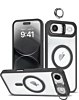 Thin Magnetic Clear Case with Camera Stand & Camera Cover - BLACK for iPhone Air (Only Ground Shipping)