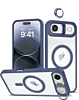 Thin Magnetic Clear Case with Camera Stand & Camera Cover - DARK BLUE for iPhone Air (Only Ground Shipping)