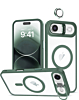 Thin Magnetic Clear Case with Camera Stand & Camera Cover - DARK GREEN for iPhone Air (Only Ground Shipping)
