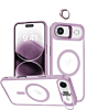 Thin Magnetic Clear Case with Camera Stand & Camera Cover - LIGHT PURPLE for iPhone Air (Only Ground Shipping)