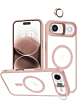 Thin Magnetic Clear Case with Camera Stand & Camera Cover - PINK for iPhone Air (Only Ground Shipping)