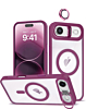 Thin Magnetic Clear Case with Camera Stand & Camera Cover - WINE for iPhone Air (Only Ground Shipping)