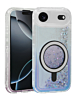 Wireless Charging Protective Glitter Liquid Bumper Case -BLUE for iPhone Air (Only Ground Shipping)