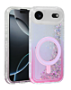 Wireless Charging Protective Glitter Liquid Bumper Case - PINK  for iPhone Air (Only Ground Shipping)