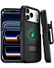 Dual Layer Hybrid Case and Belt Clip Holster - BLACK for iPhone 17 Pro (Only Ground Shipping)