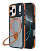 Matte Transparent Case with Wireless Charging Kickstand - ORANGE for iPhone 17 Pro (Only Ground Shipping)
