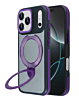 Matte Transparent Case with Wireless Charging Kickstand - PURPLE for iPhone 17 Pro (Only Ground Shipping)