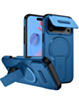 Magnetic Push Slide Lens Case with Kickstand (BLUE) for iPhone 17 Pro (Only Ground Shipping)