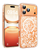 Glitter Transparent Magnetic Cases  - WHITE for iPhone 17 Pro (Only Ground Shipping)