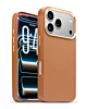 New Leather Case with Wireless Charger - DARK ORANGE for iPhone 17 Pro (Only Ground Shipping)