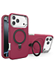 Support Heavy Duty Case with Wireless Charging Kickstand - MAROON for iPhone 17 Pro (Only Ground Shipping)
