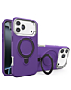 Support Heavy Duty Case with Wireless Charging Kickstand - PURPLE for iPhone 17 Pro (Only Ground Shipping)