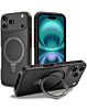 Carbon Fiber Magnetic Kickstand Case - BLACK for iPhone 17 Pro (Only Ground Shipping)