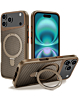 Carbon Fiber Magnetic Kickstand Case - GOLD for iPhone 17 Pro (Only Ground Shipping)