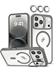 Thin Magnetic Clear Case with Camera Stand & Camera Cover - GRAY for iPhone 17 Pro (Only Ground Shipping)