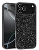 Wireless Charging Bling Diamond Crystal Case - BLACK for iPhone 17 Pro (Only Ground Shipping)