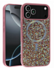 Wireless Charging Bling Diamond Crystal Case - PINK for iPhone 17 Pro (Only Ground Shipping)