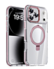Magnetic Clear Case with Kickstand - PINK for iPhone 17 Pro (Only Ground Shipping)
