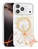 Luxury Diamond Shiny Cases with Butterfly Ring Design - WHITE for iPhone 17 Pro Max (Only Ground Shipping)