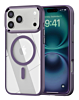 Shiny Magnetic Clear Cases - PURPLE for iPhone 17 Pro Max (Only Ground Shipping)