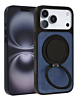Slim Leather Case with Wireless Charging Kickstand - BLUE for iPhone 17 Pro Max (Only Ground Shipping)