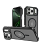 Slim Transparent Camera Stand Case with Wireless Charging - BLACK for iPhone 17 Pro Max (Only Ground Shipping)