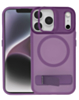 Matte Transparent Camera Stand & Kickstand with Wireless Charging for iPhone 17 Pro Max (PURPLE) (Only Ground Shipping)