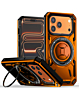 Full-Body Rugged Shockproof Case with Ring Holder - ORANGE for iPhone 17 Pro Max (Only Ground Shipping)