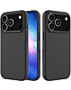 Soft Solid Silicone Case (Full Buttom Cover) - BLACK for iPhone 17 Pro Max (Only Ground Shipping)
