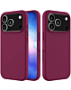 Soft Solid Silicone Case (Full Buttom Cover) - MAROON for iPhone 17 Pro Max (Only Ground Shipping)