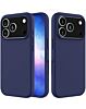 Soft Solid Silicone Case (Full Buttom Cover) - NAVY BLUE for iPhone 17 Pro Max (Only Ground Shipping)