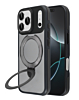 Matte Transparent Case with Wireless Charging Kickstand - BLACK for iPhone 17 Pro Max (Only Ground Shipping)