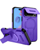 Magnetic Push Slide Lens Case with Kickstand- PURPLE for iPhone 17 Pro Max (Only Ground Shipping)