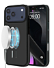 Full Cover Leather Design Wireless Charging Case - BLACK for iPhone 17 Pro Max (Only Ground Shipping)