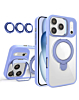 Magnetic Clear Case with 2 Kickstand & Camera Lens - LIGHT PURPLE for iPhone 17 Pro Max (Only Ground Shipping)