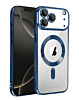 Shiny Wireless Charging Clear Case - DARK BLUE for iPhone 17 Pro Max (Only Ground Shipping)