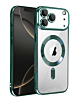 Shiny Wireless Charging Clear Case - DARK GREEN for iPhone 17 Pro Max (Only Ground Shipping)