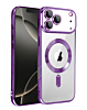 Shiny Wireless Charging Clear Case - PURPLE for iPhone 17 Pro Max (Only Ground Shipping)