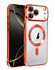 Shiny Wireless Charging Clear Case - RED for iPhone 17 Pro Max (Only Ground Shipping)