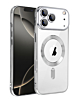 Shiny Wireless Charging Clear Case - SILVER for iPhone 17 Pro Max (Only Ground Shipping)