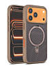 Magnetic Kickstand Case  with Carbon Fiber -BROWN for iPhone 17 Pro Max (Only Ground Shipping)
